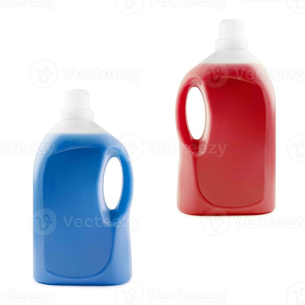 flytande tvål eller rengöringsmedel i en plast flaskor foto