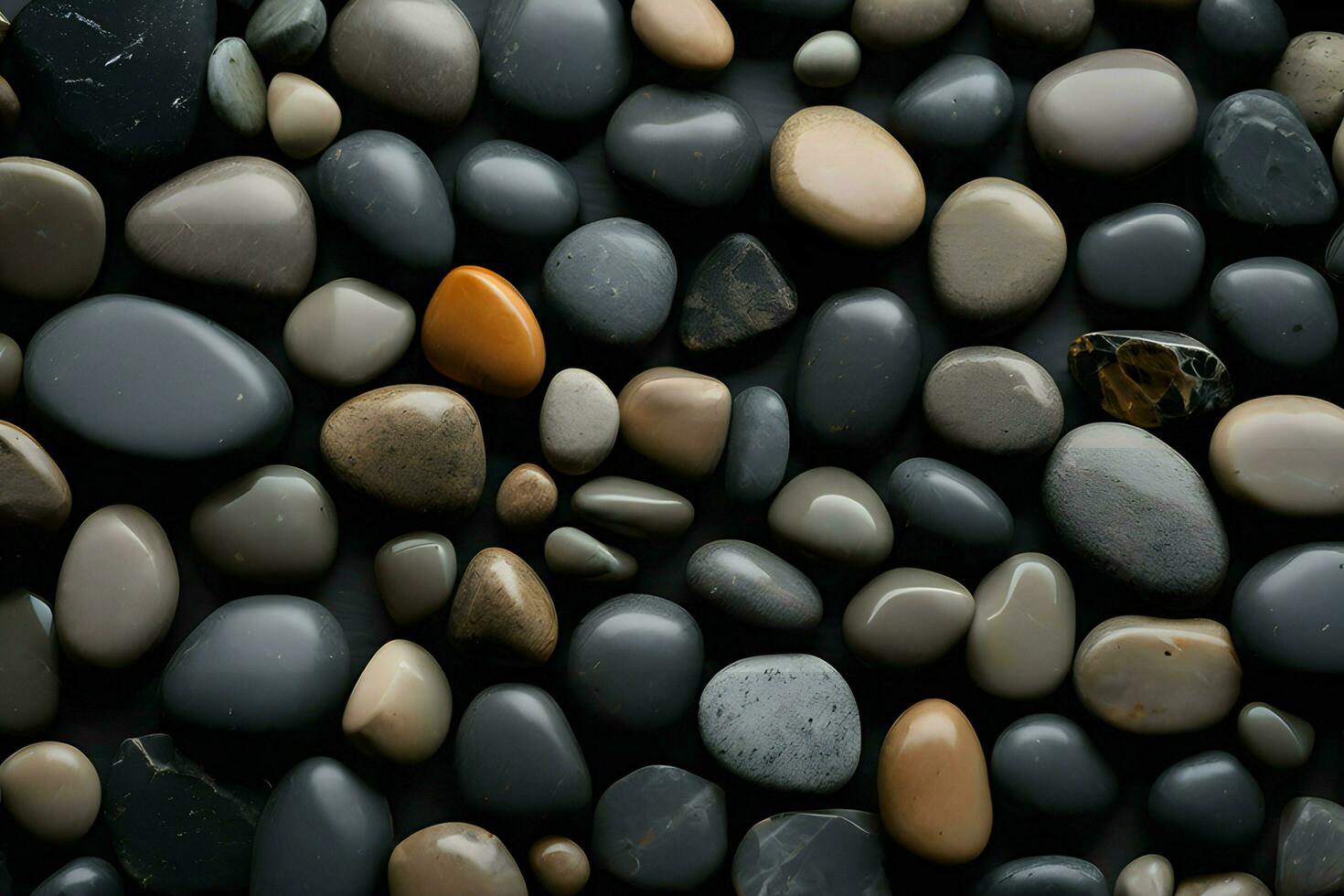 Foto av en realistisk närbild av en grupp av naturlig stenar med ai genererad