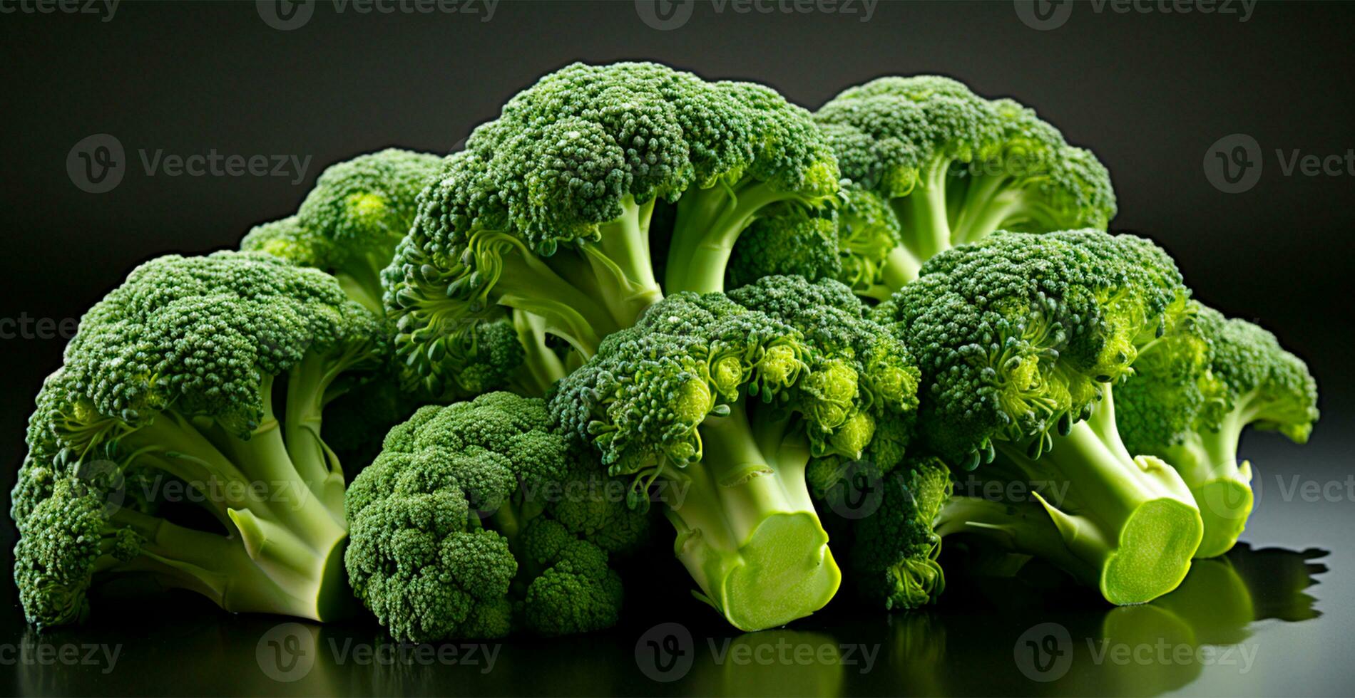 ai genererad färsk broccoli, eco mat, mogen grönsaker - ai genererad bild foto