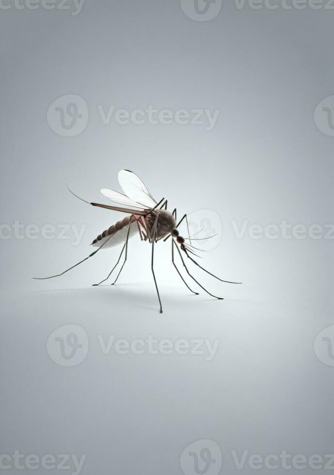 mygga isolerat på en vit bakgrund. ai genererad foto