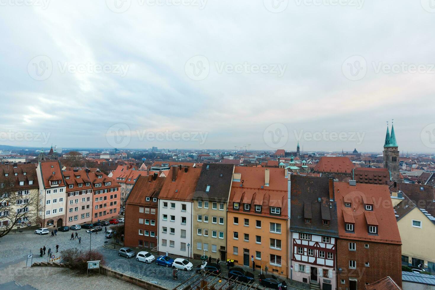 Nürnberg, Tyskland, gammal stad hus, stadsbild foto