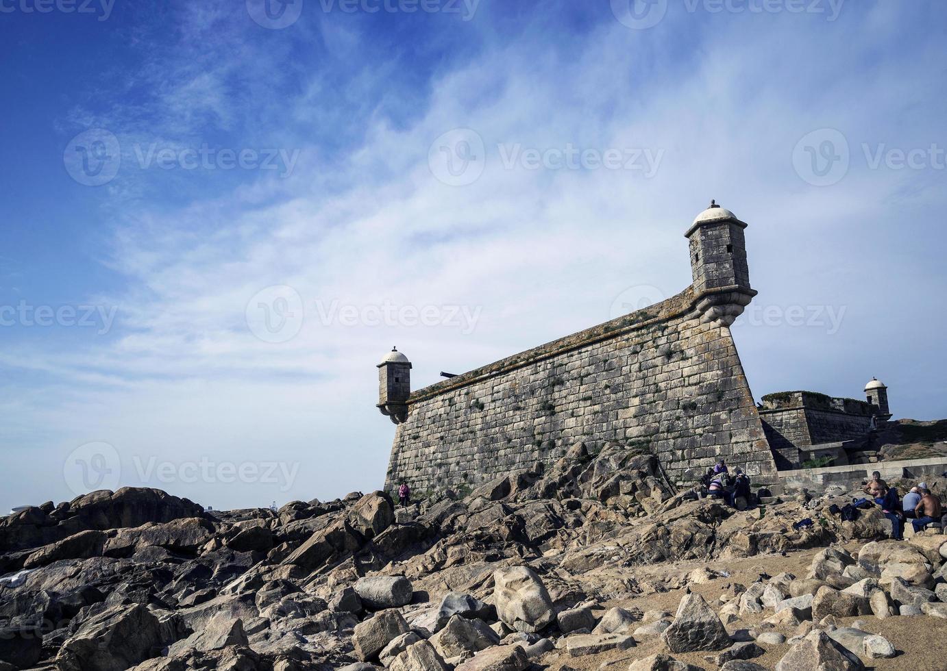 castelo do queijo gamla fort landmärke i porto Portugal foto