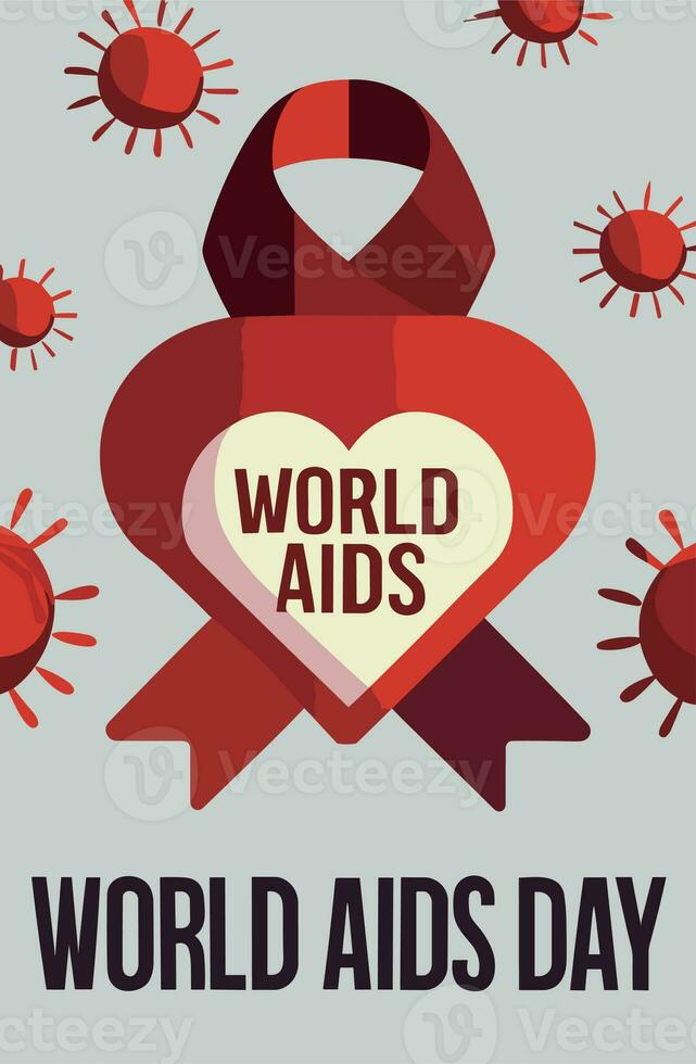 ai genererad hoppas förenad värld AIDS dag åminnelse och medvetenhet foto