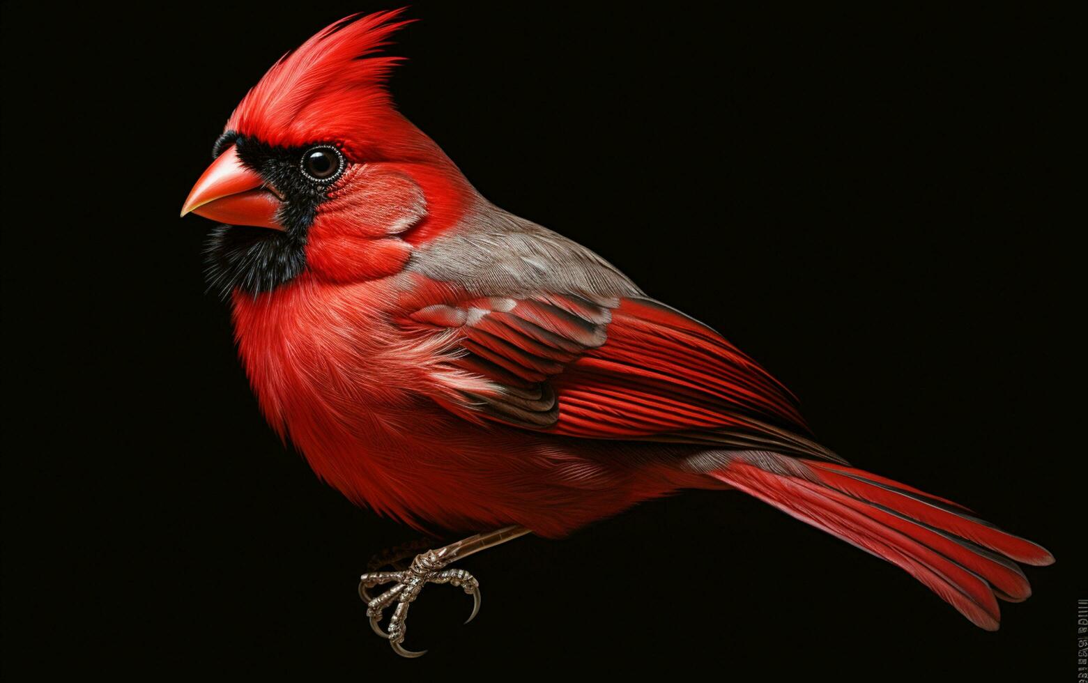 ai generativ kardinal fågel naturlig djur- fotografera foto