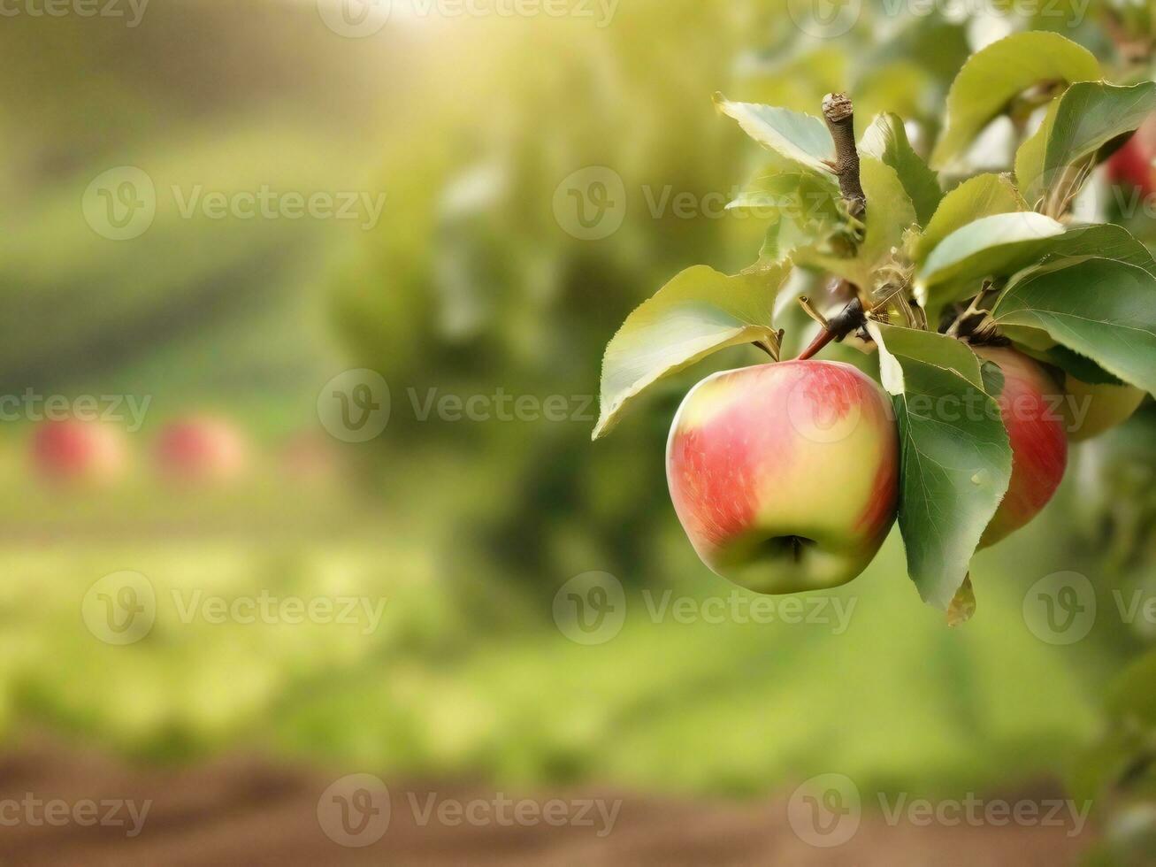 äpple vitamin och hälsa frukt. enkel bild med eco produkt. generativ ai foto