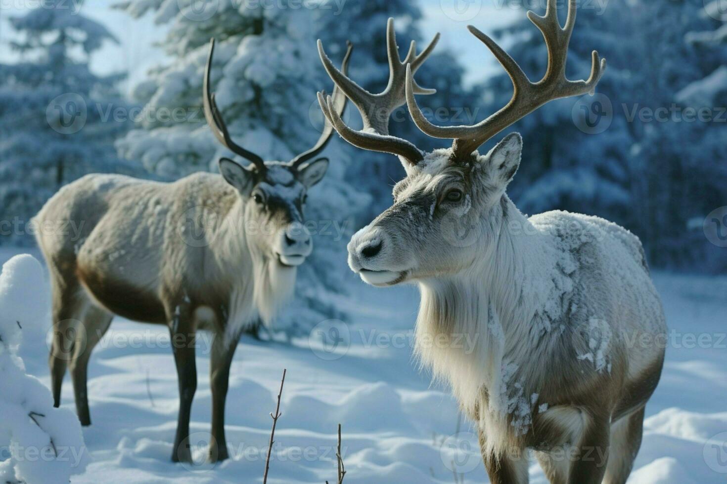 ai genererad ren i de vår förkroppsligande förnyelse och naturens säsong- skönhet ai genererad foto