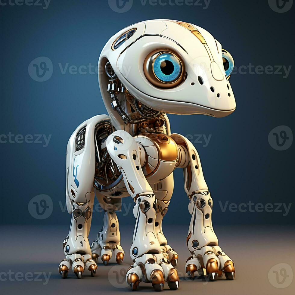 ai genererad 3d tecknad serie Apatosaurus robot foto