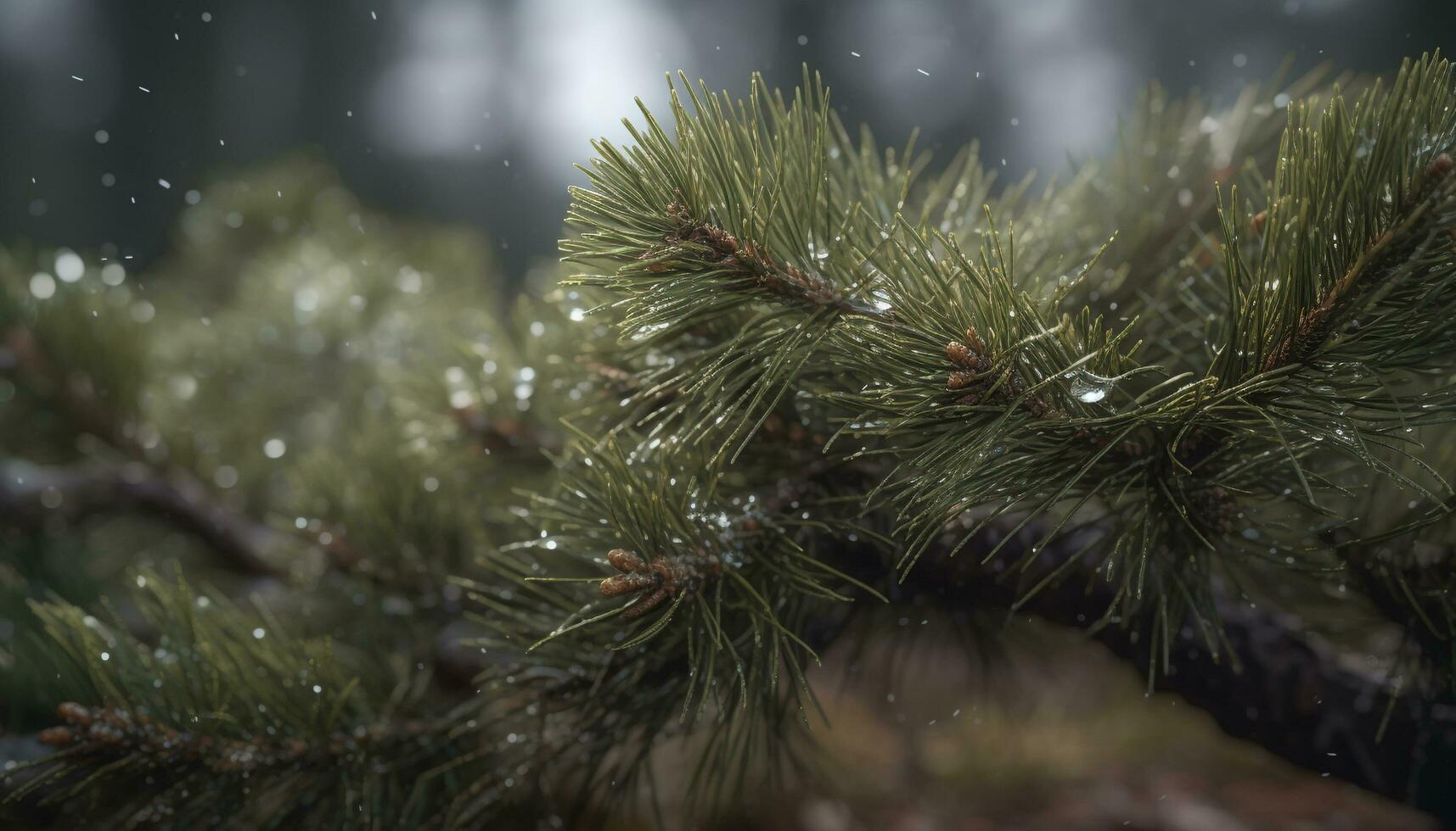 ai genererad majestätisk berg räckvidd, lugn äng, strömmande vatten genererad förbi ai foto