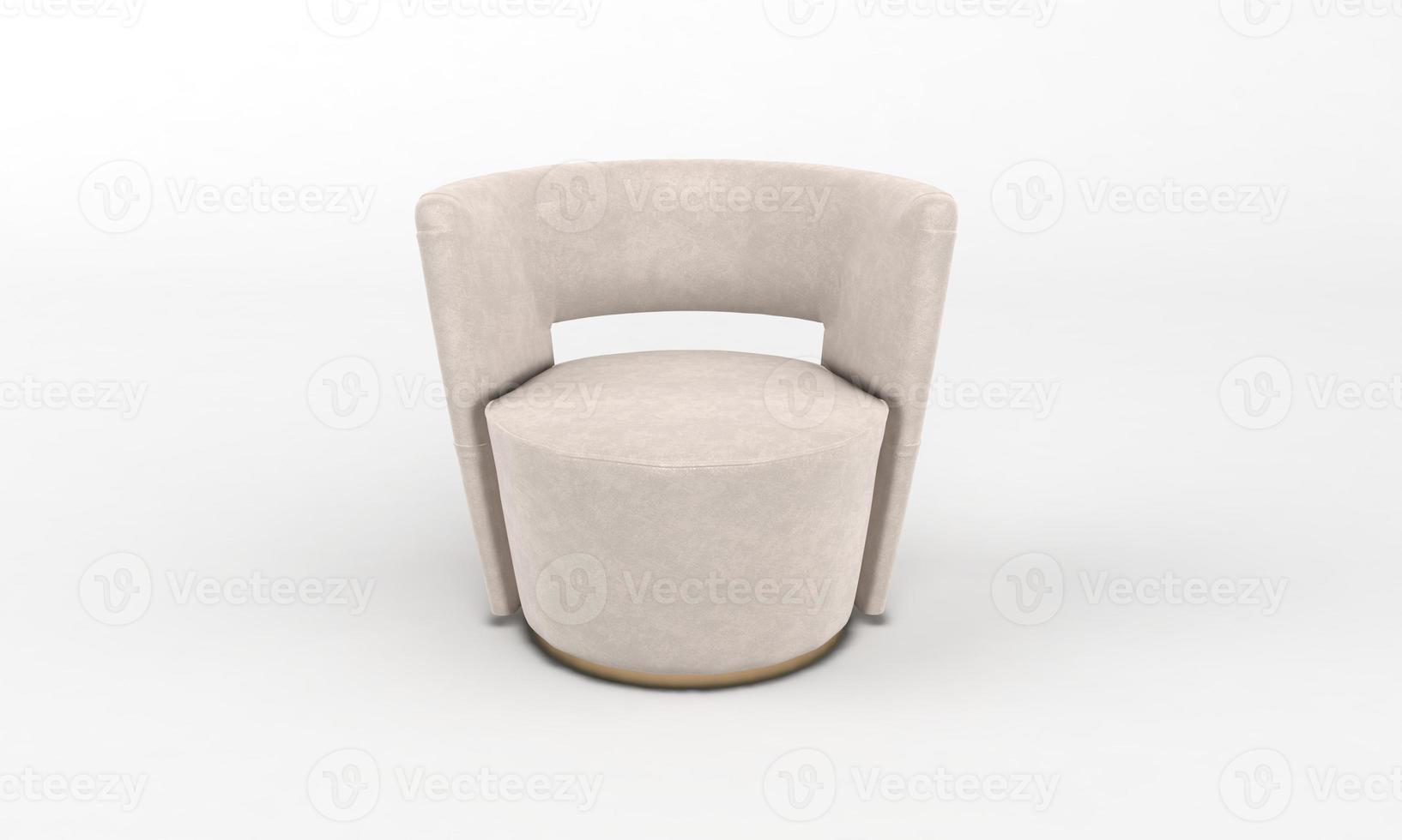 enda soffa stol framifrån möbler 3d -rendering foto