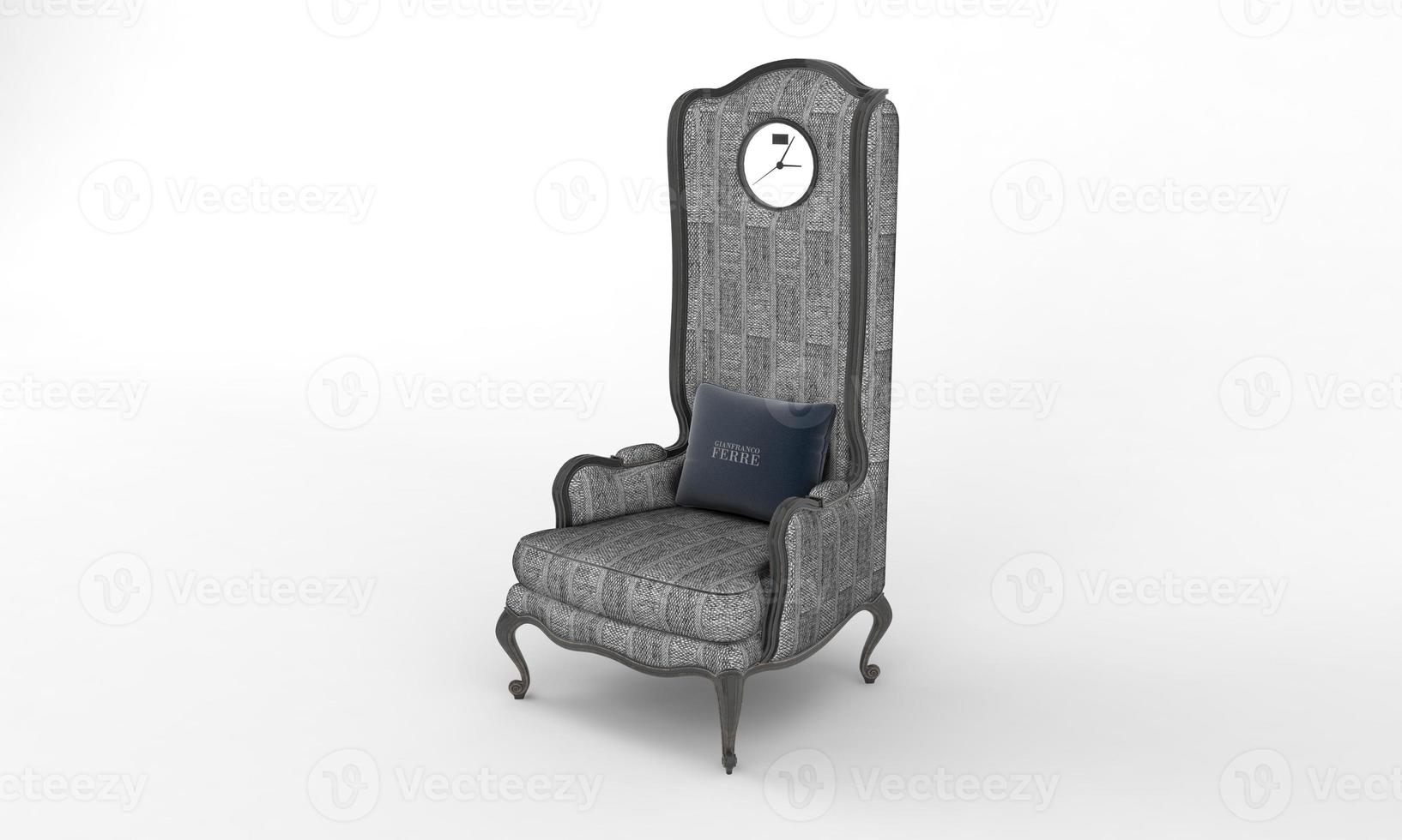 enda soffa stol sidovy möbler 3d -rendering foto
