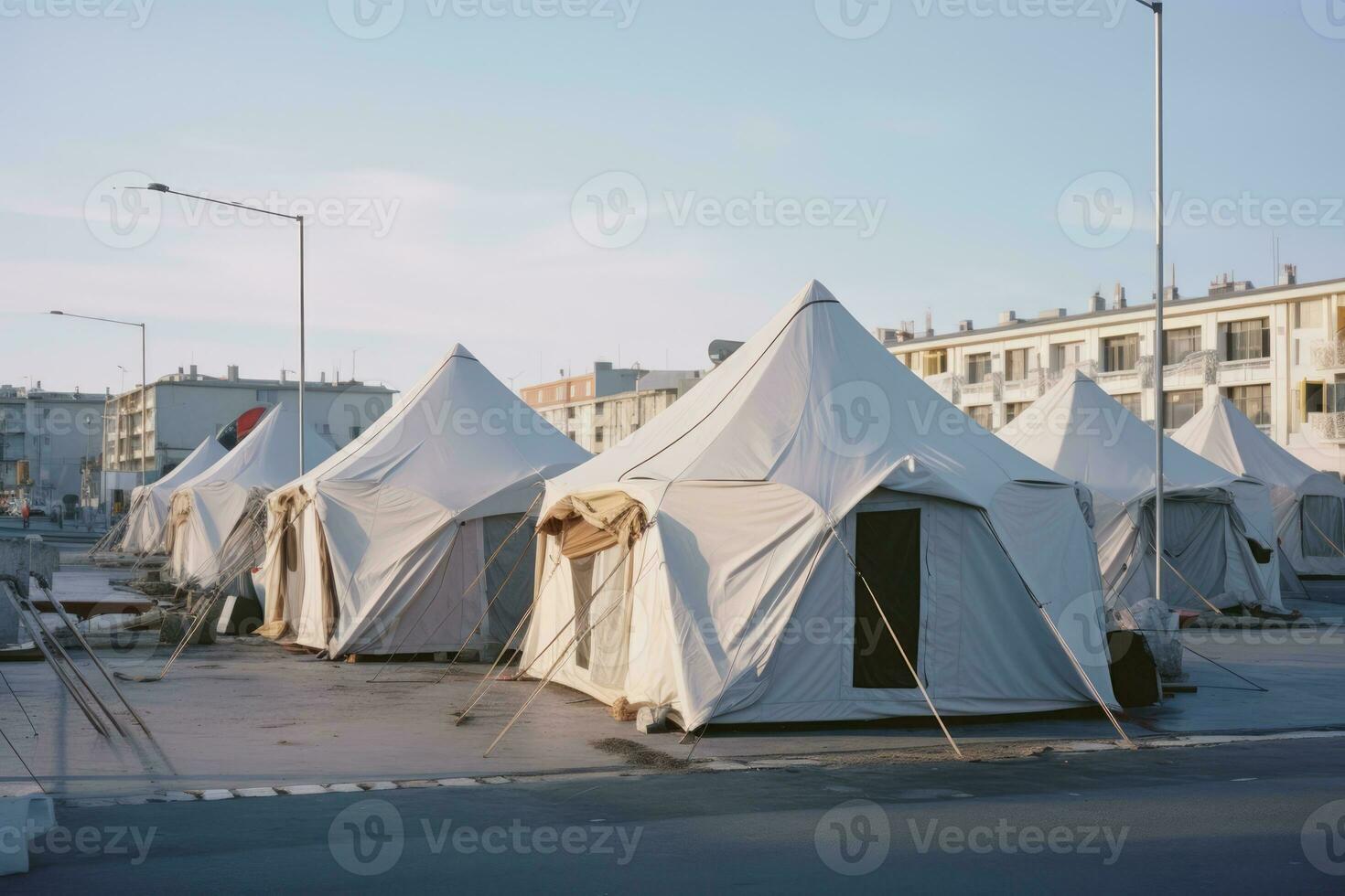 ai genererad tält grön avslappning turism läger resa sommar underhållning utanför festival natur foto