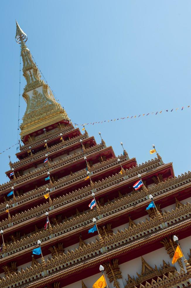 tempel i thailand phra mahathat kaen nakhon, khon kaen -provinsen, thailand foto