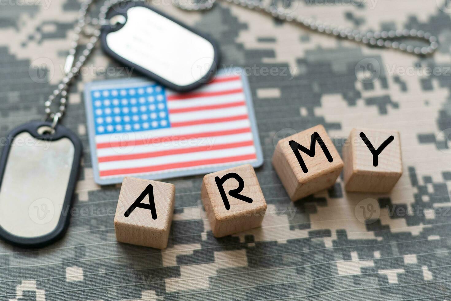oss armén begrepp på kamouflage enhetlig foto