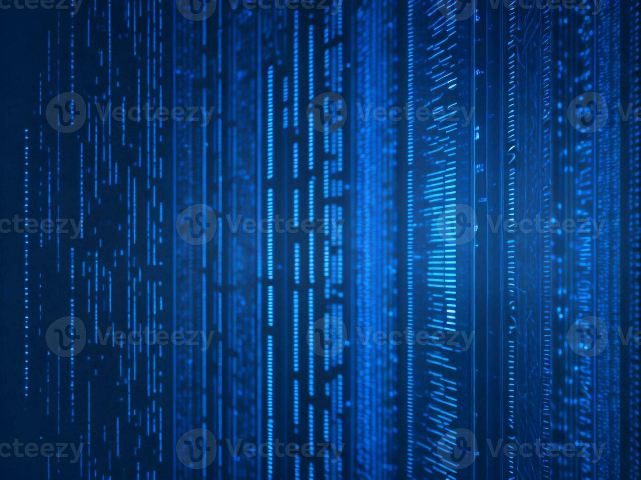 ai genererad blå digital binär data på dator skärm bakgrund. binär koda bakgrund . abstrakt blå bakgrund foto