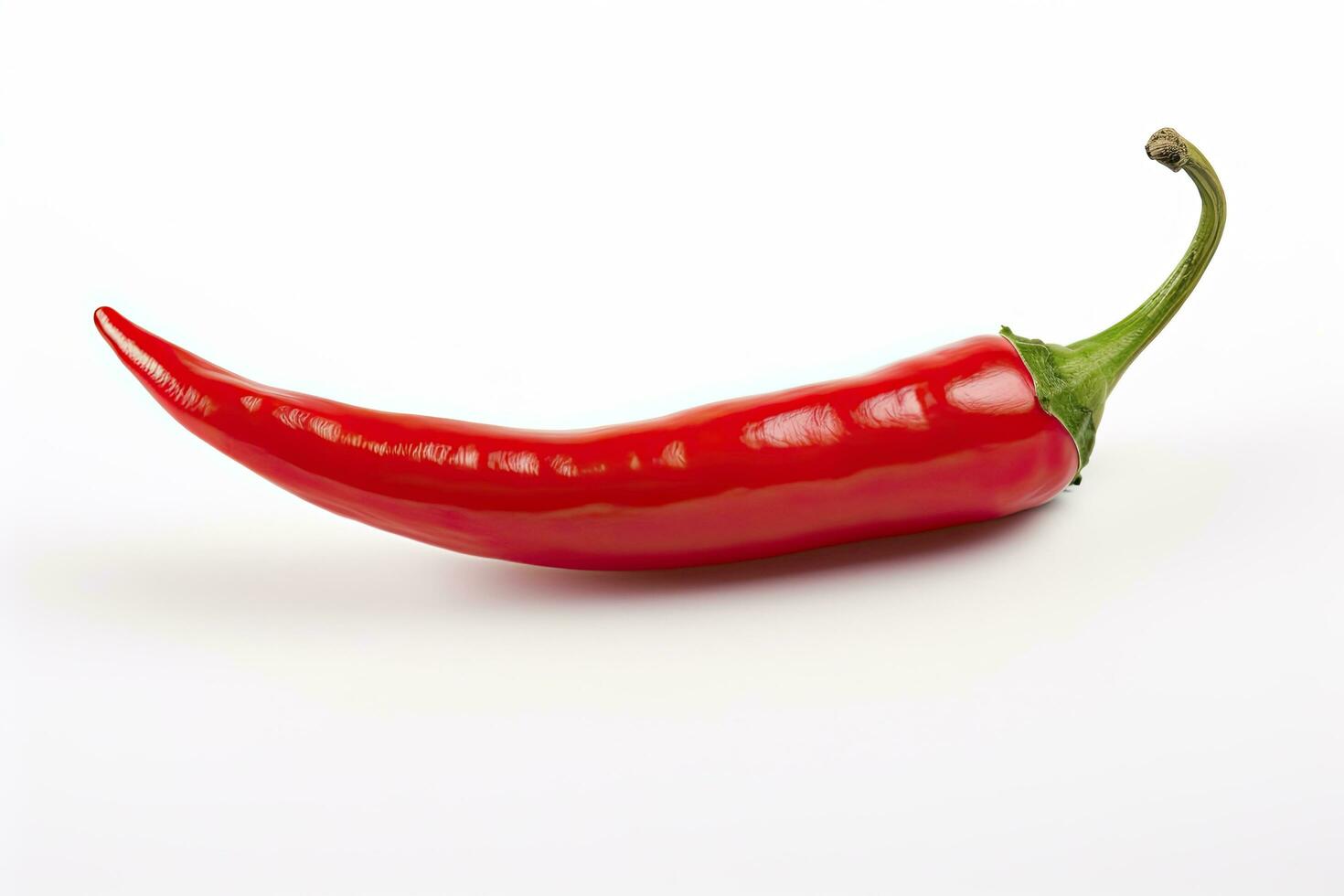 ai genererad en röd chili peppar är isolerat på en vit bakgrund. ai genererad foto