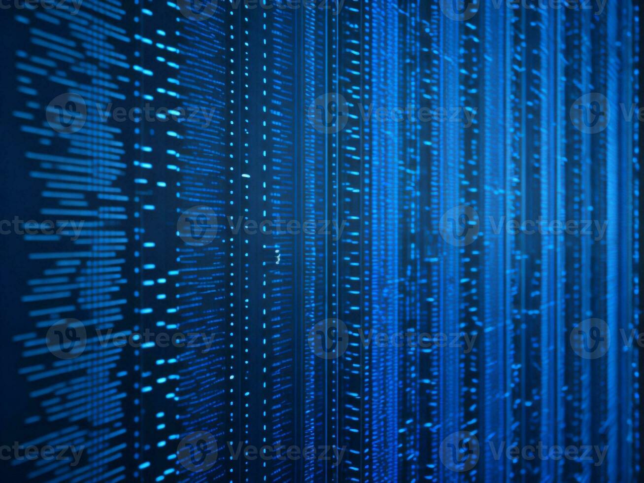 ai genererad blå digital binär data på dator skärm bakgrund. binär koda bakgrund . abstrakt blå bakgrund foto