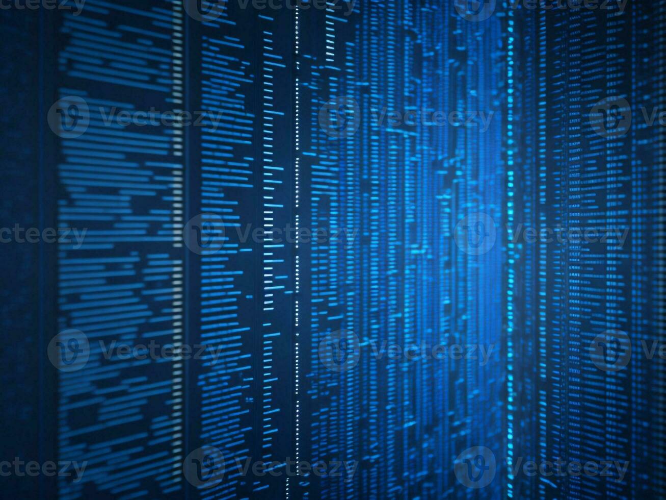 ai genererad digital cyberrymden med partiklar och digital data nätverk anslutningar. hög hastighet förbindelse och data analys teknologi digital abstrakt bakgrund begrepp. 3d tolkning foto