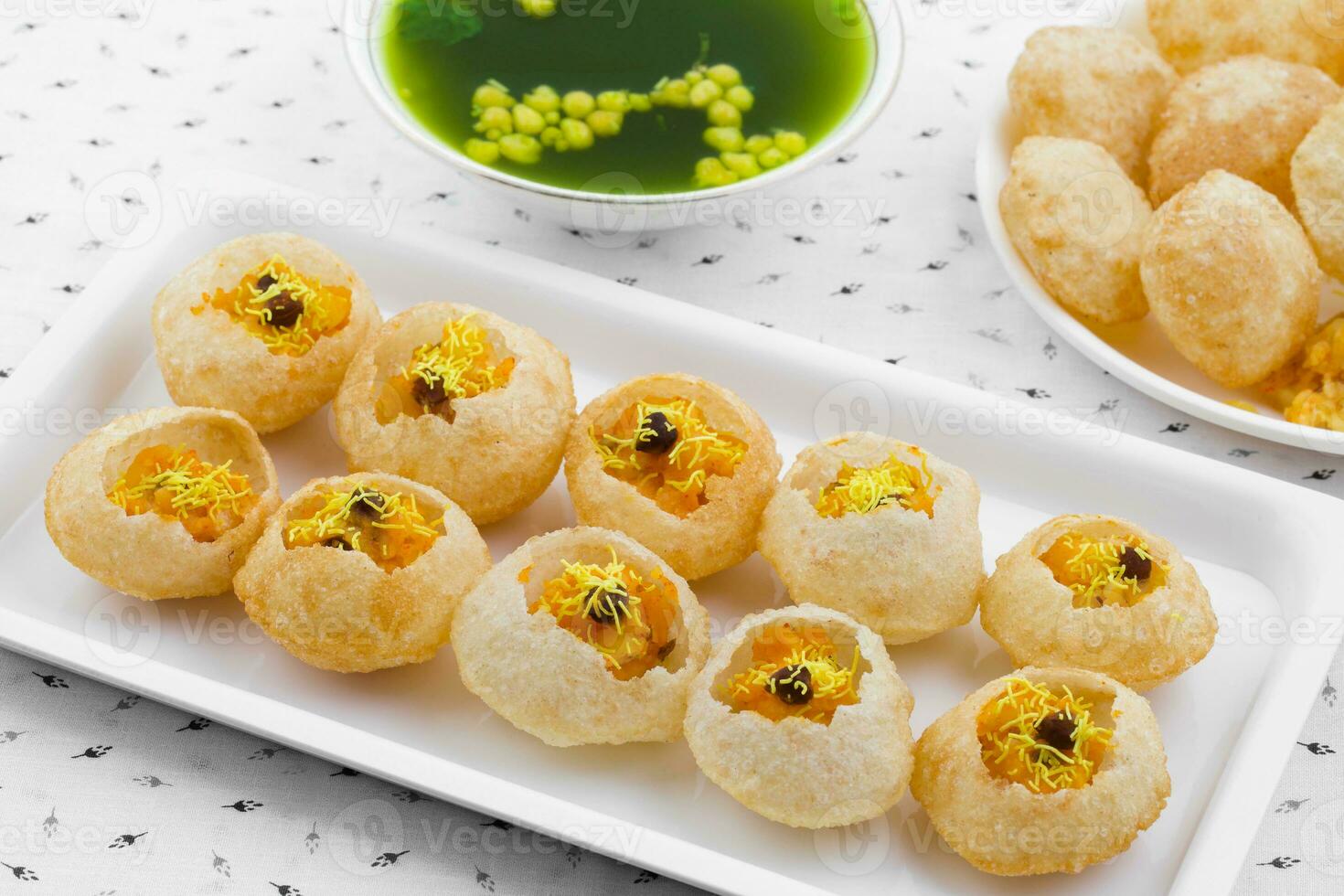 indisk gata mat pani puri foto