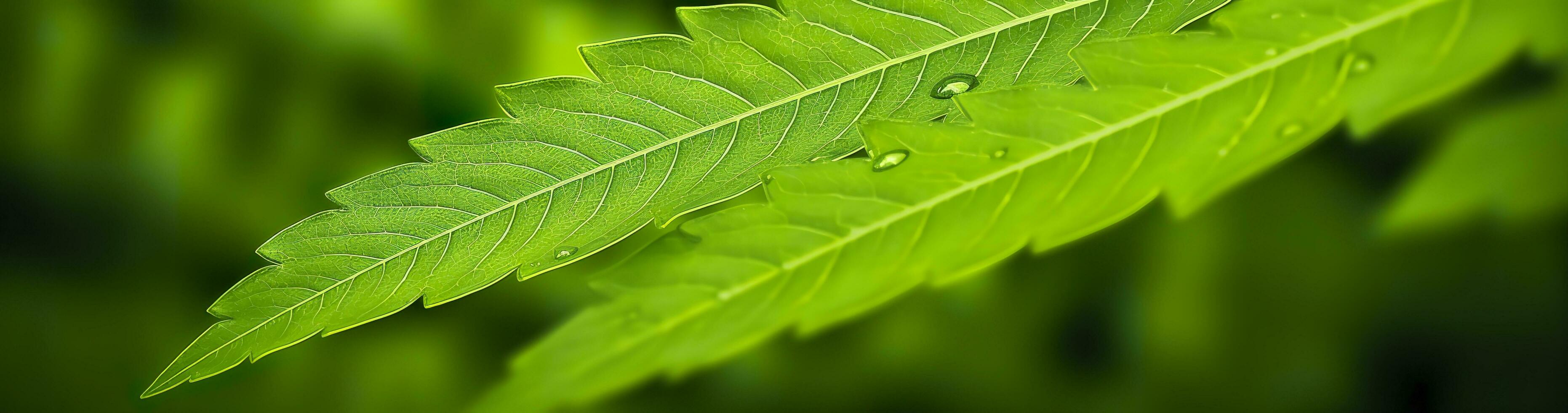 ai genererad grön blad natur bakgrund. ai genererad foto