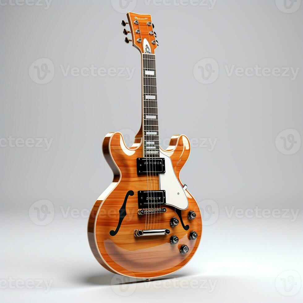 ai genererad 3d modell av gitarr foto