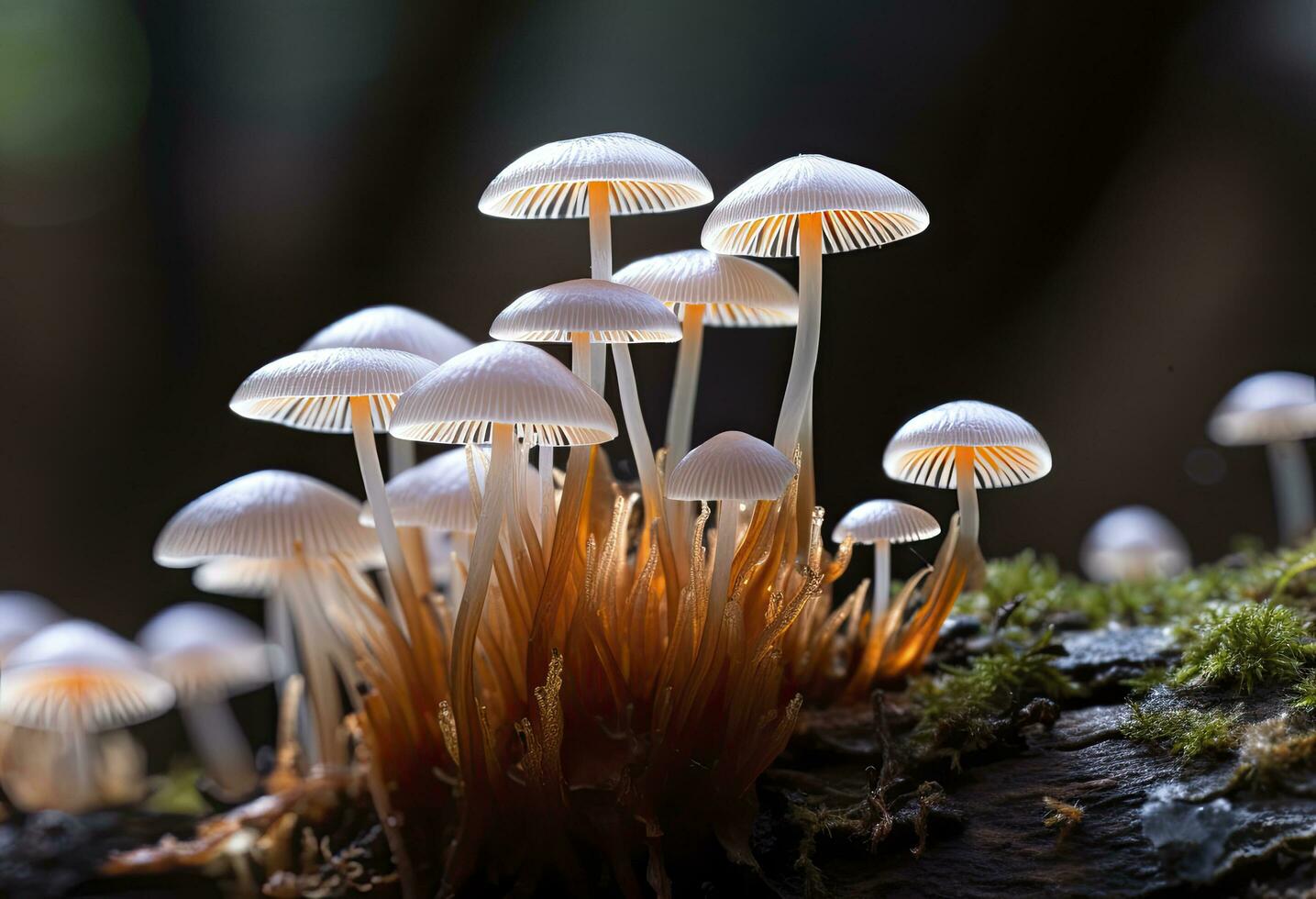 ai genererad hemimycena arter mairei. ai genererad. foto