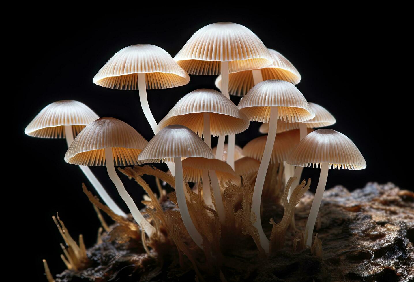 ai genererad hemimycena arter mairei. ai genererad. foto