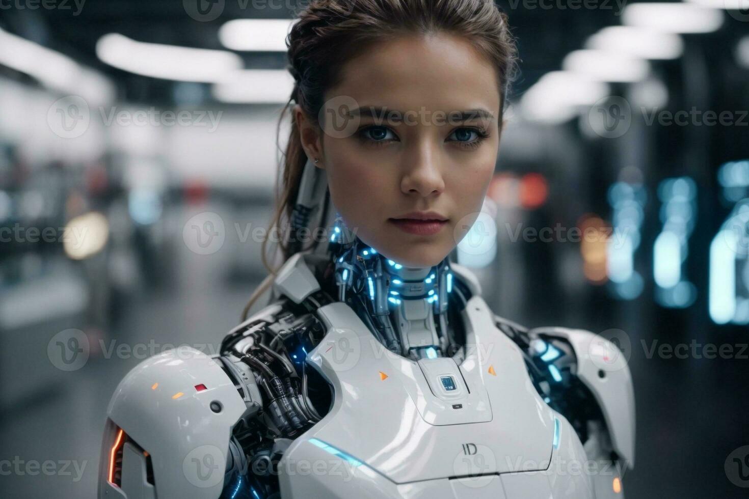 ai genererad de mest tekniskt Avancerad robotar av de framtida värld foto