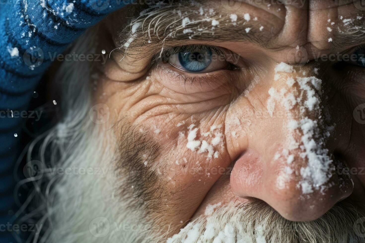 ai genererad kostym gammal jul person vinter- firande män tradition Lycklig vit xmas ny foto