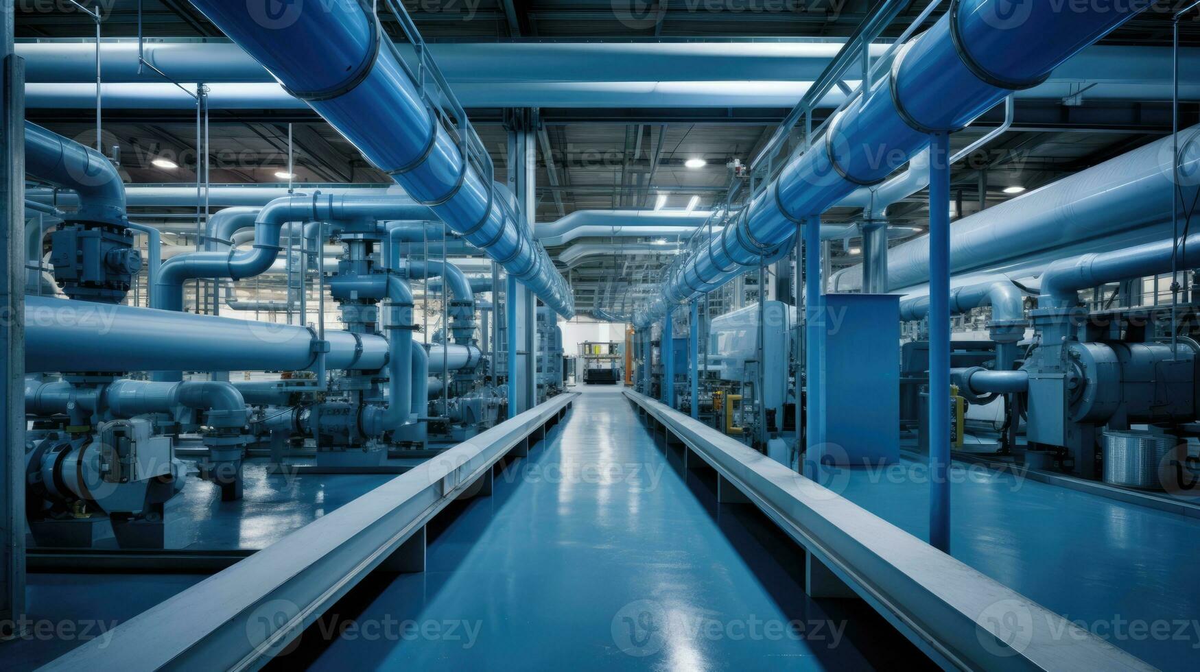 ai genererad kemisk ingenjör metall pump rörledning rör kraft växt maskin värme energi industriell foto