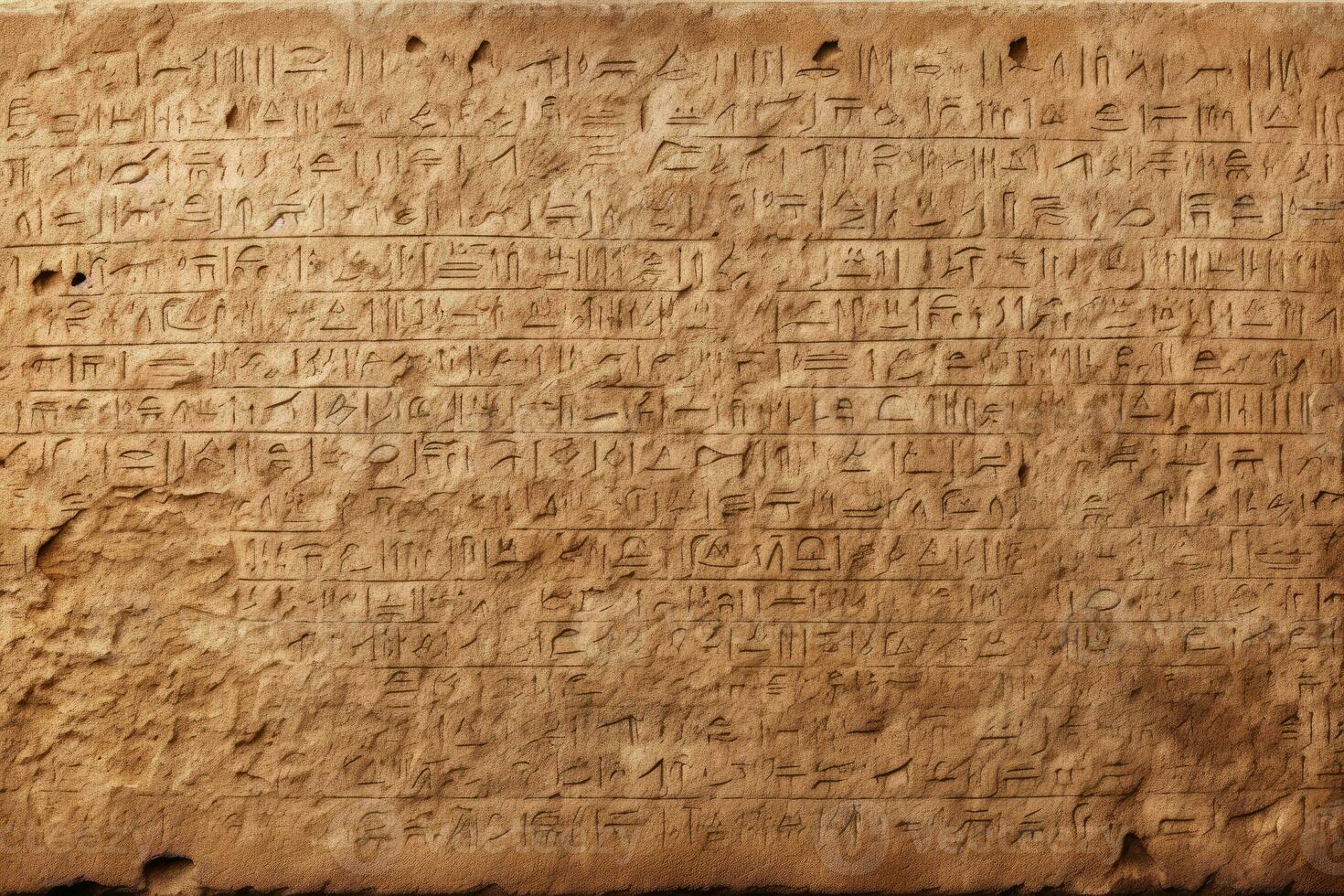 ai genererad gåtfull hieroglyf stele textur bakgrund, mystisk och graverat sten läsplatta, gammal och kryptisk yta foto