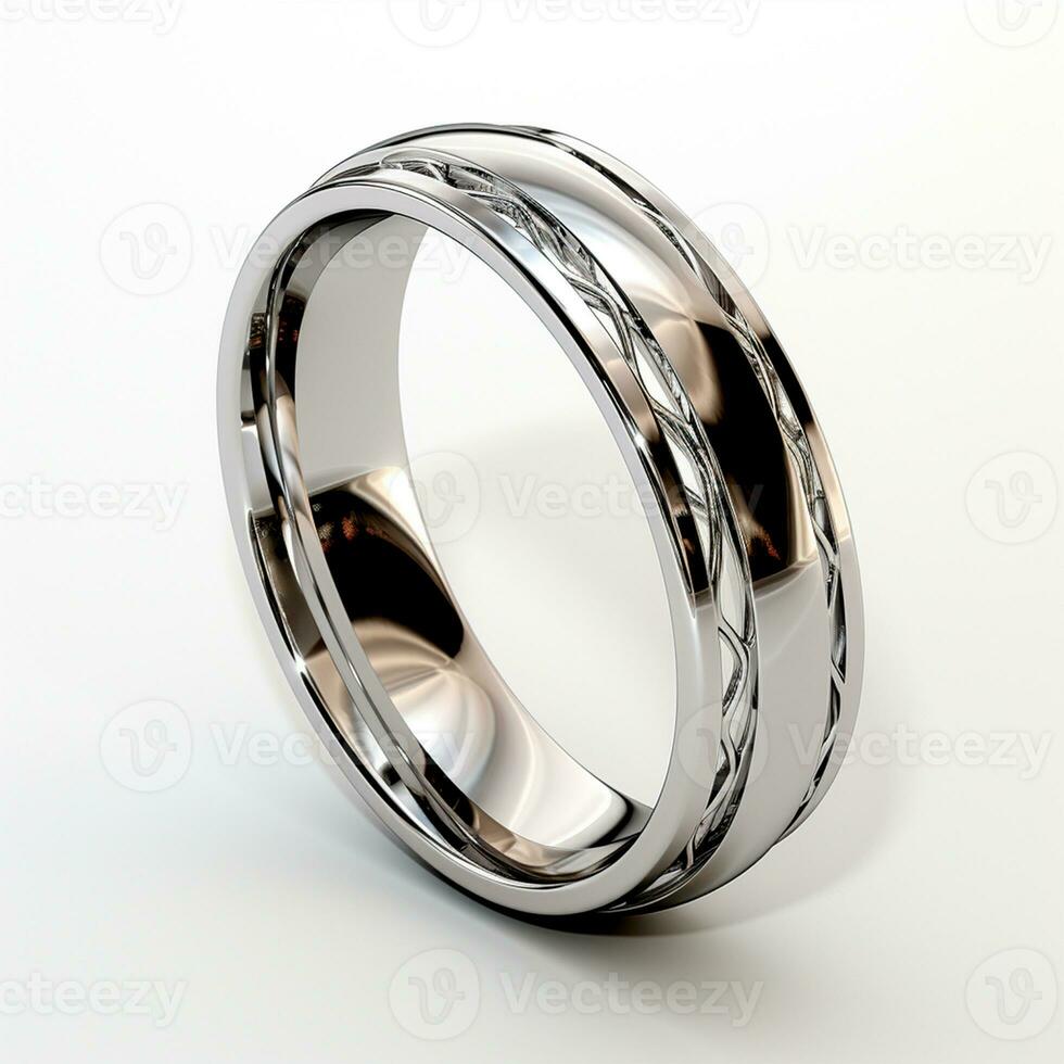 ai genererad bröllop ringa tillverkad av platina, Smycken 850, 900, 950 - ai genererad bild foto