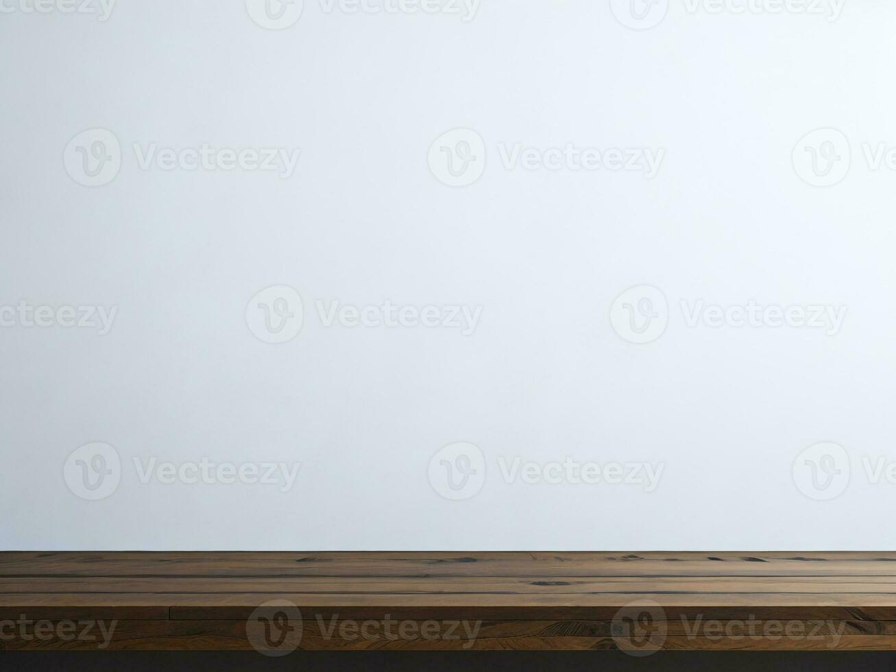 ai genererad tömma trä- tabell på de vit bakgrund stänga upp se. hög kvalitet Foto
