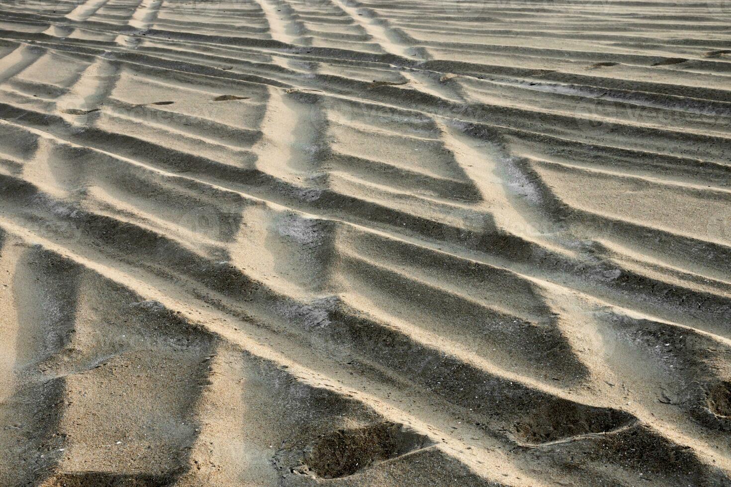 spår uppfart på de sand foto