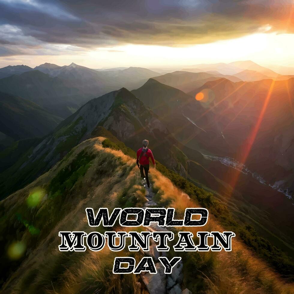 internationell berg dag mån, dec 11, 2023. internationell berg dag är berömd årligen på 11 december till till skapa medvetenhet handla om de betydelse av bergen till liv. foto