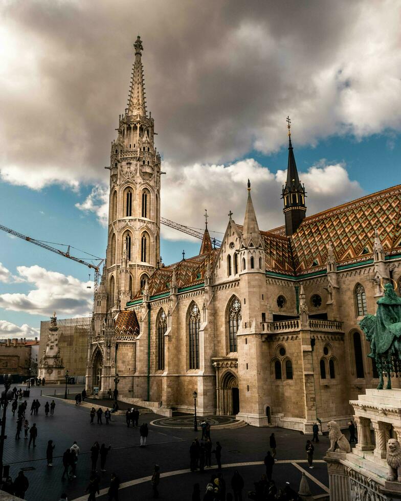 slott i budapest slott distrikt under konstruktion foto