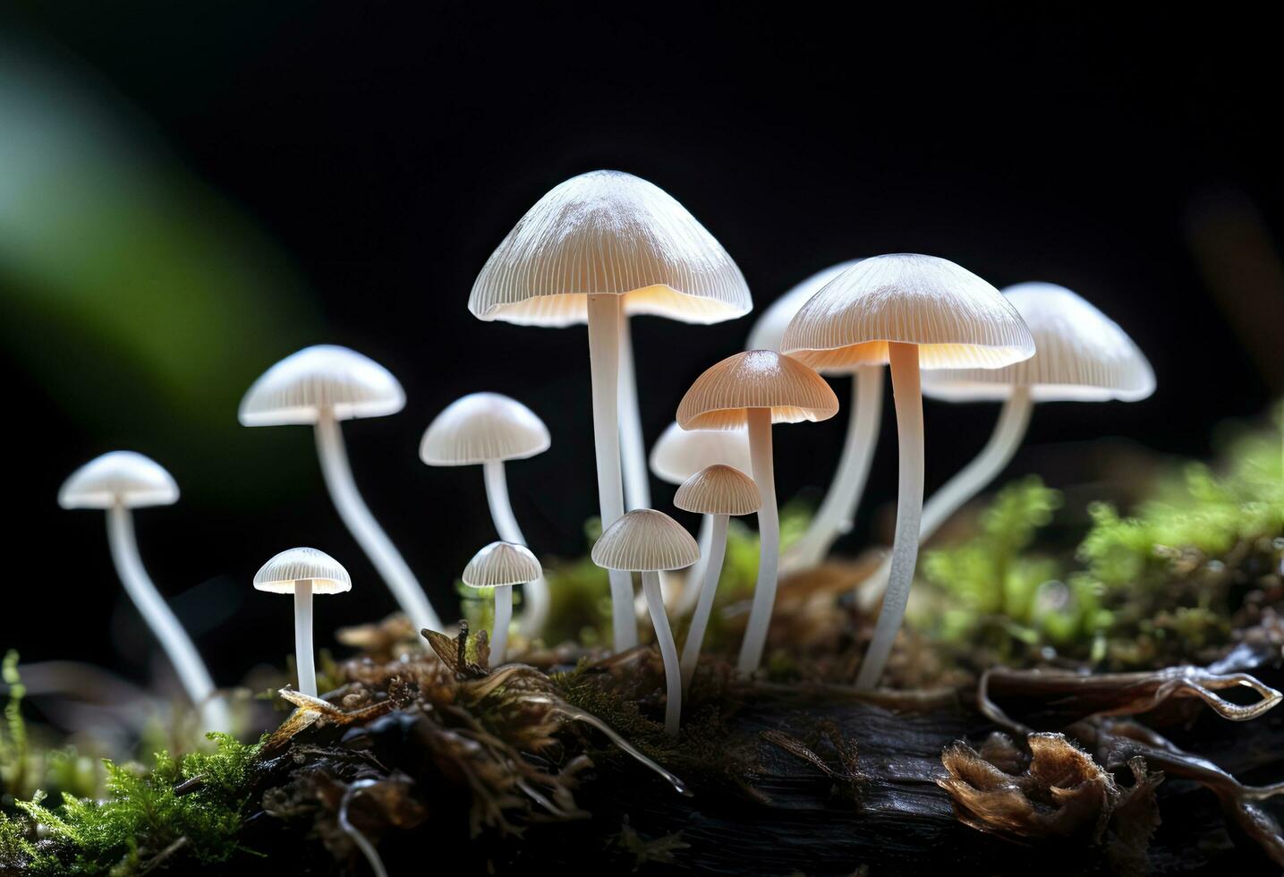 ai genererad hemimycena arter mairei. ai genererad. foto