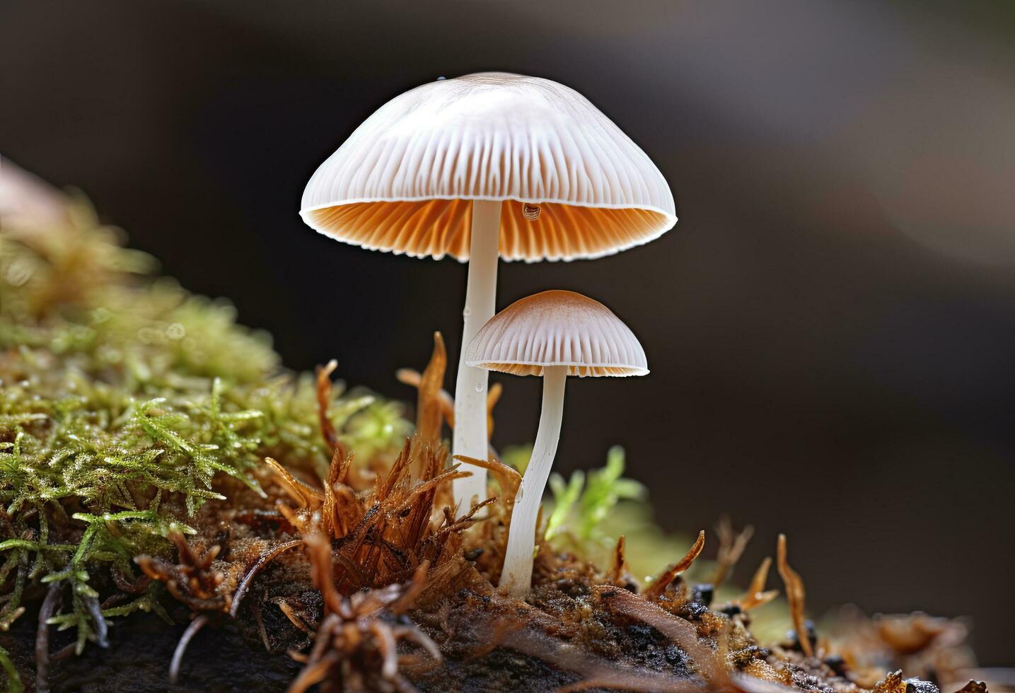 ai genererad hemimycena arter mairei. ai genererad. foto