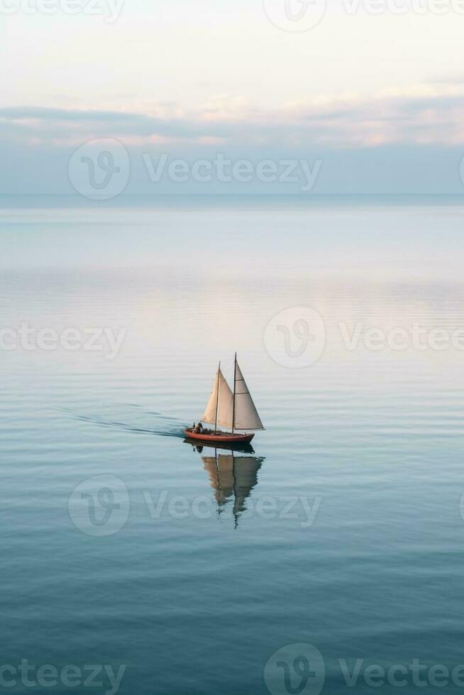 minimalistisk Foto en fartyg på hav