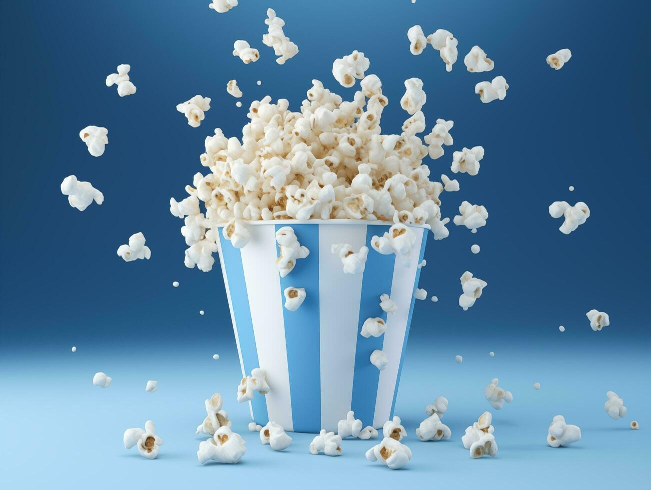 ai genererad kopp av bio popcorn foto