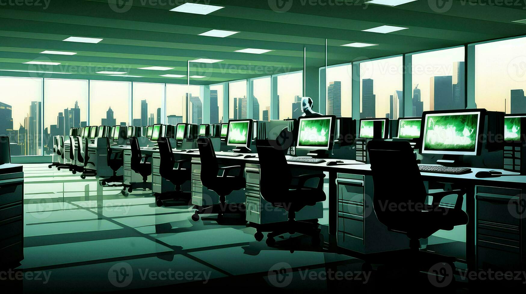 ai genererad Cybersäkerhet dator företag bakgrund foto