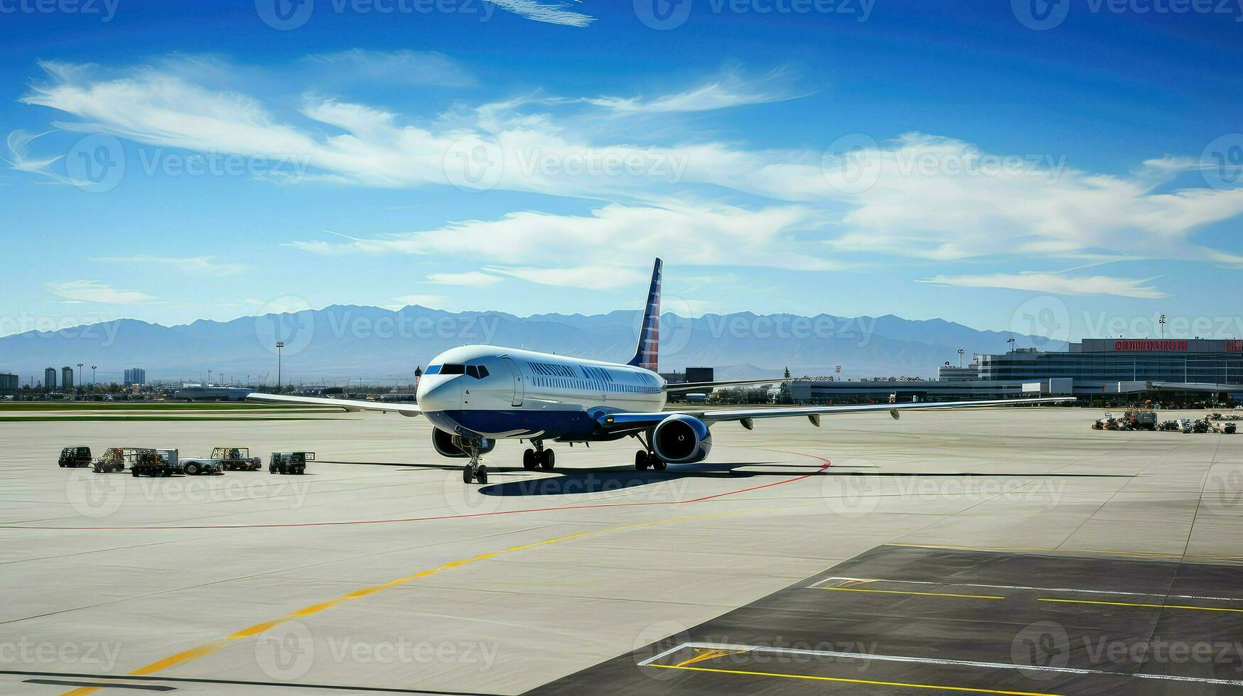 ai genererad terminal flygplan flygplats bakgrund foto