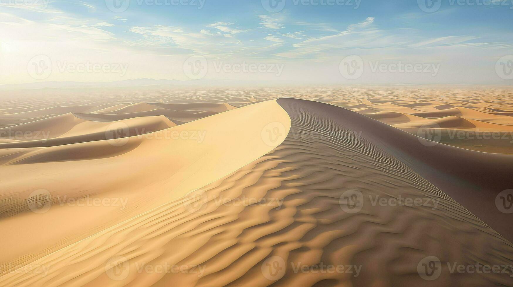 ai genererad sanddyner sand öken- landskap foto
