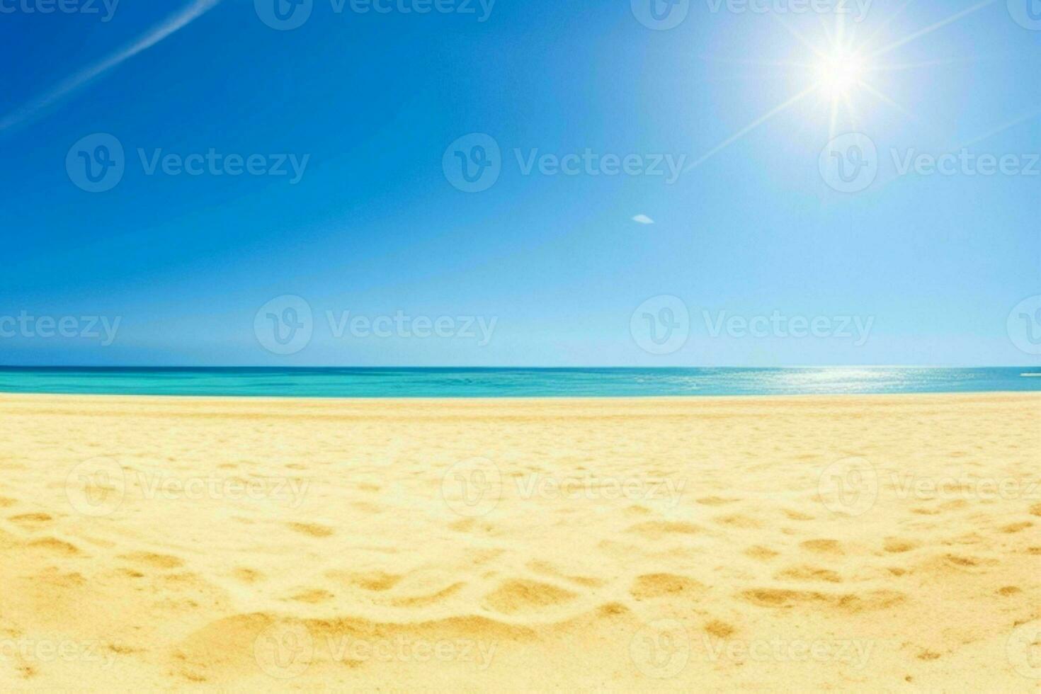 ai genererad himmel och sand av de strand. proffs Foto