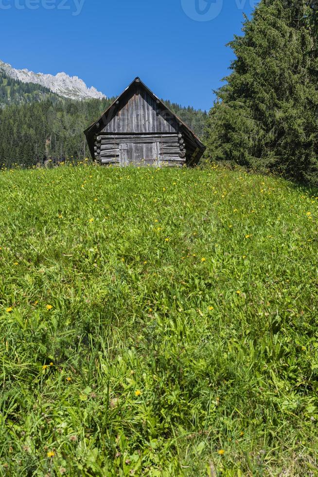 glimtar av bergstaden Sappada foto