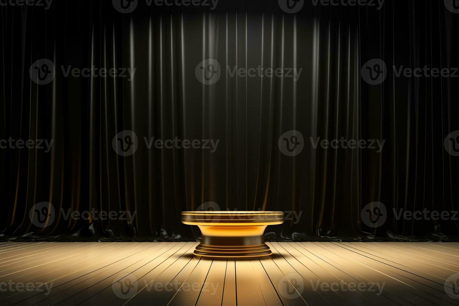 ai genererad abstrakt lyx mörk guld plattform podium för produkt presentation foto