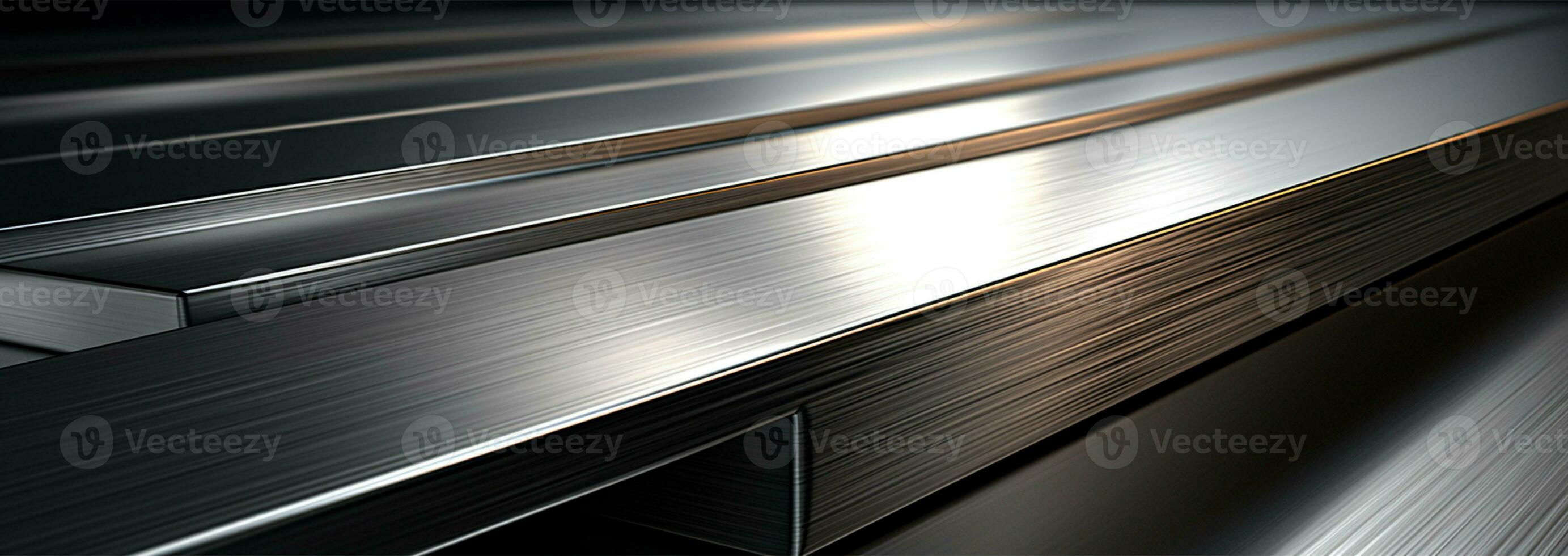 ai genererad panorama- metall textur, stål silver- bakgrund - ai genererad bild foto