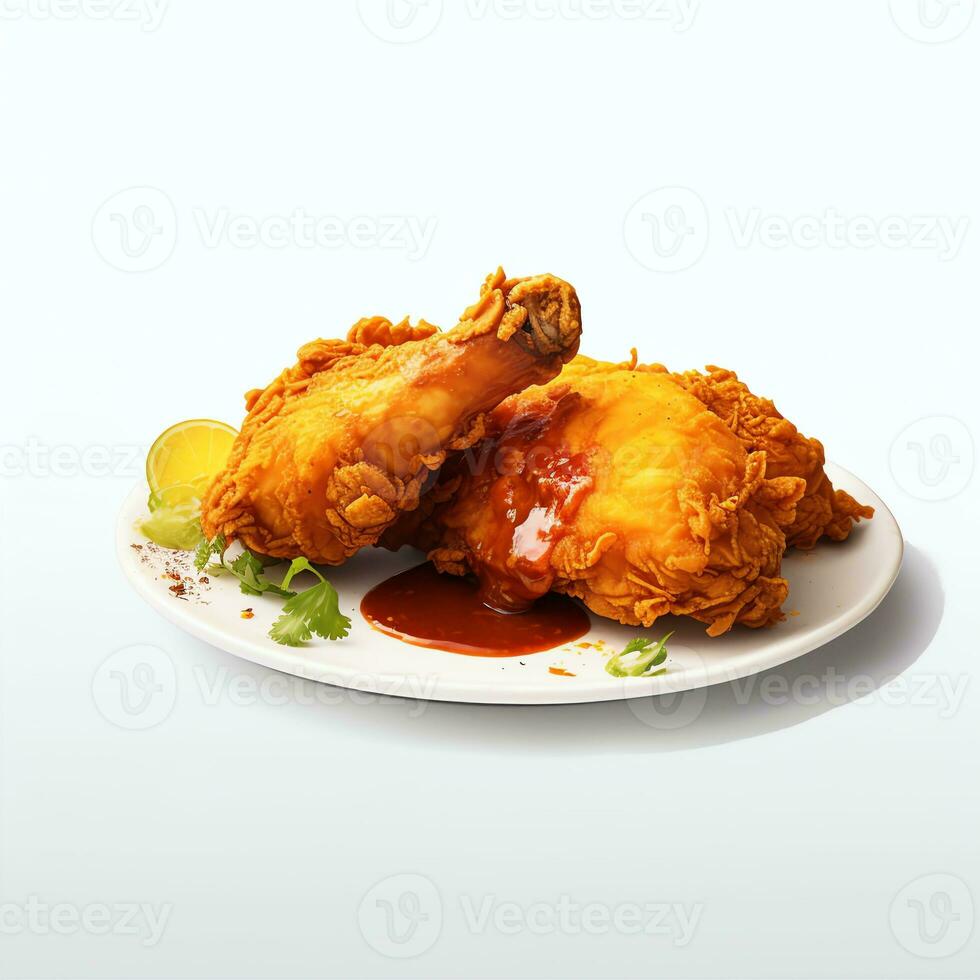 ai genererad curry friterad kyckling verklig Foto fotorealistisk stock