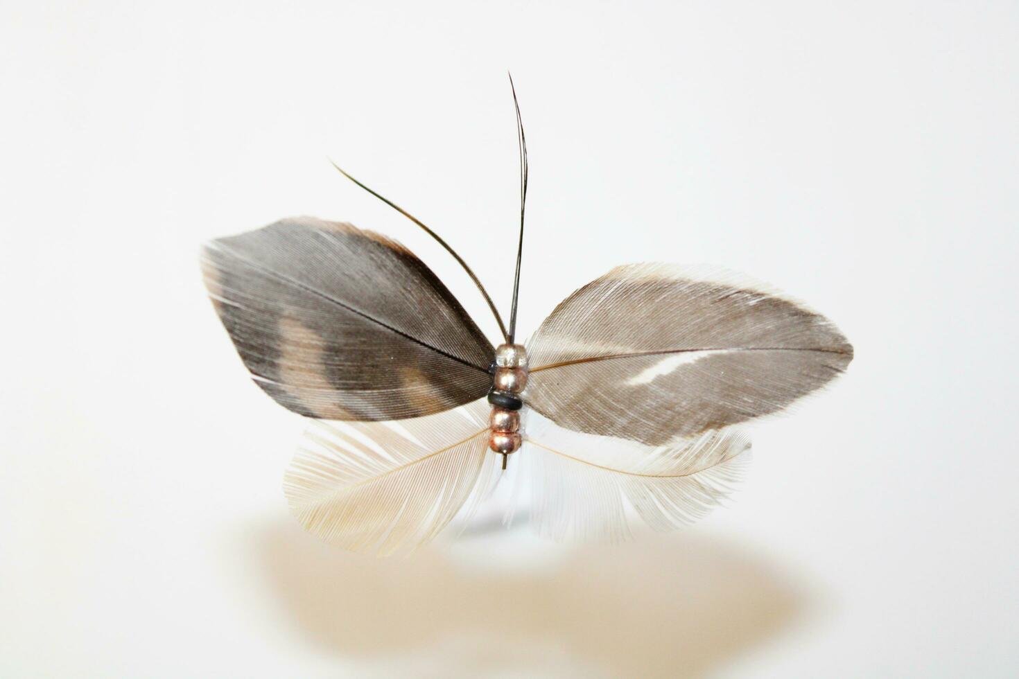 handgjort fjäril tillverkad av fjädrar foto