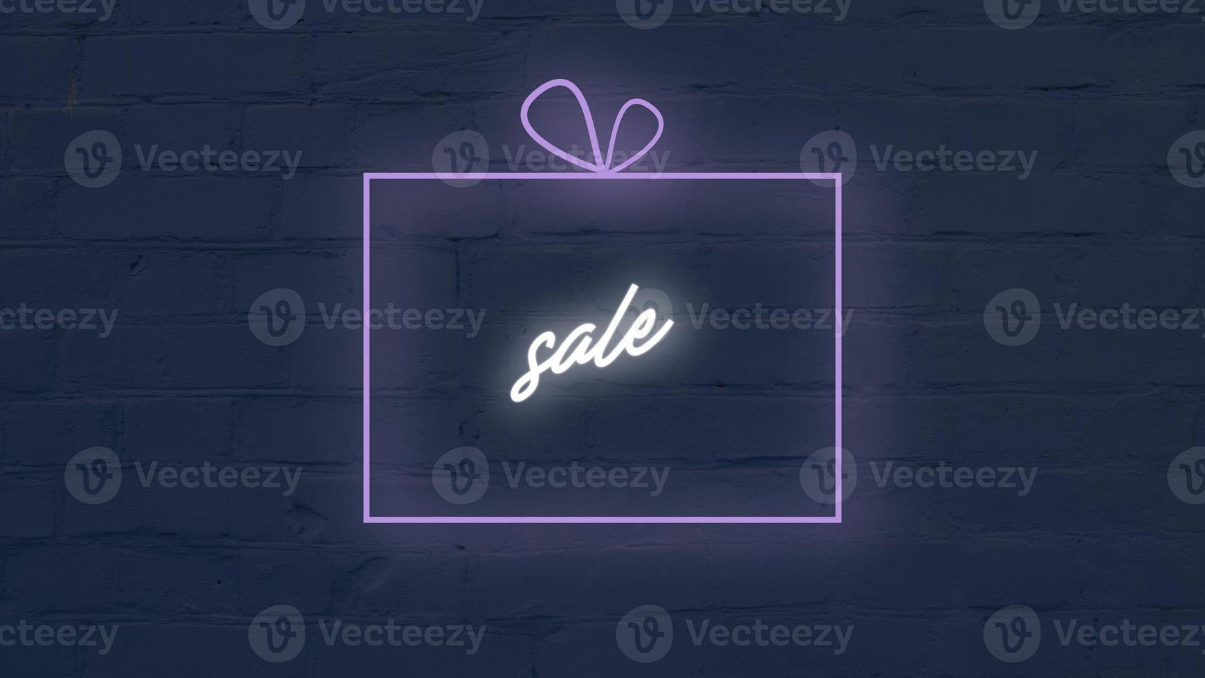 svart fredag text neon effekt - blinkande animation, banner 4k foto