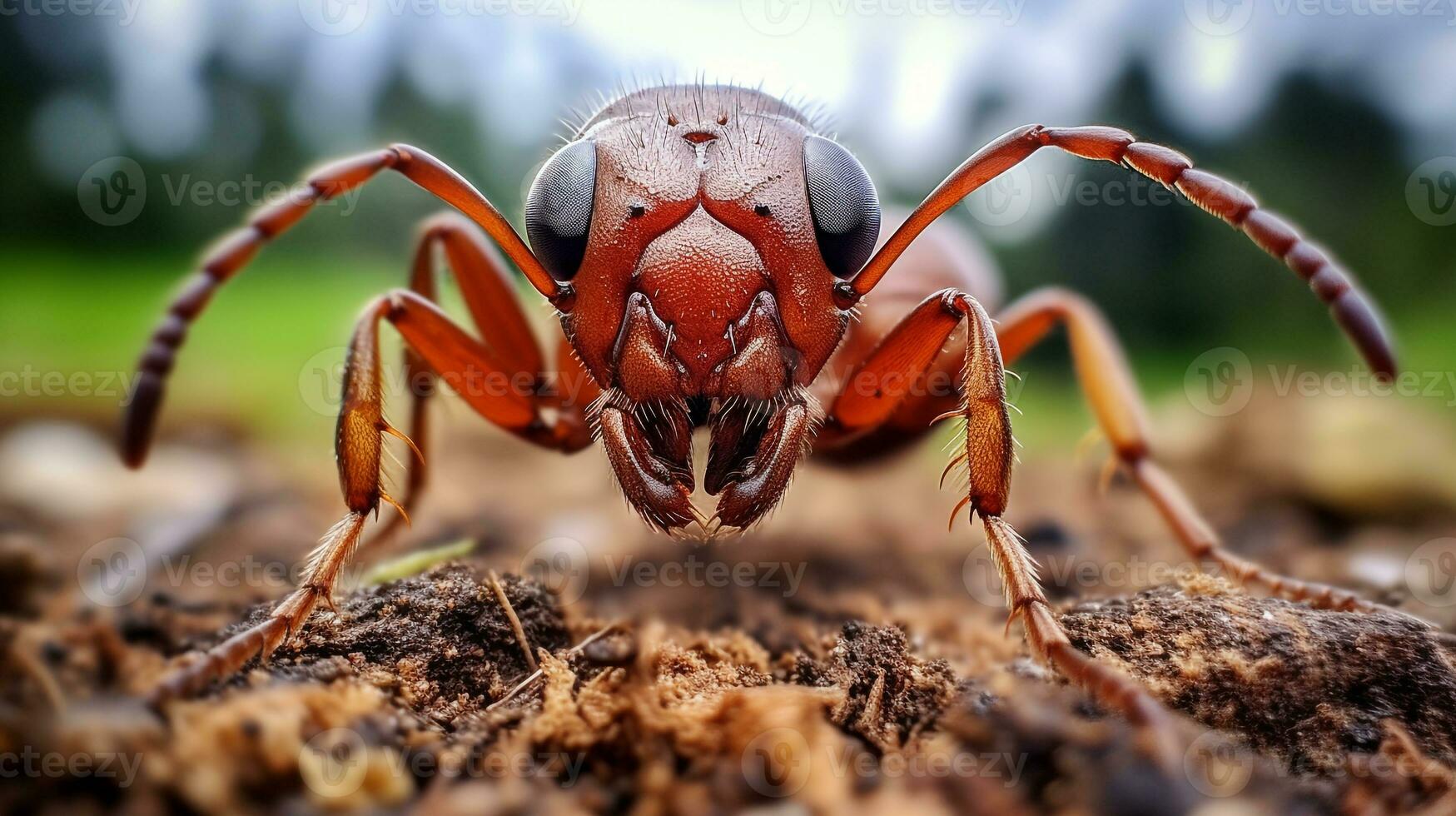 ai genererad Foto av bulldogg myra på en jord. generativ ai